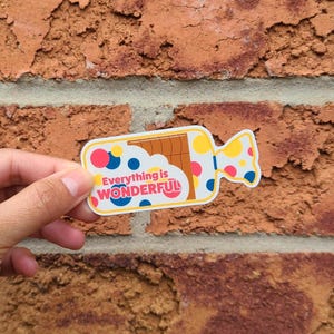 Sticker pour pain Tout est merveilleux - Sticker mignon et optimiste sur le thème de la gastronomie pour les amateurs de pain, autocollant amusant de sac à pain pour bouteille d'eau