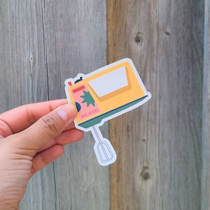 Mix It Up Magnet - Cute fridge magnet, baking themed kitchen decor, dopamine decor for kitchen, fun refrigerator magnet, quirky food magnet