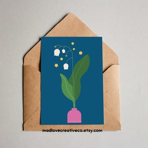 Carte de voeux cinq étoiles - Jolie carte de muguet pour les amateurs de jeux, carte de voeux vierge originale pour toutes les occasions, carte amusante pour amateurs de fleurs