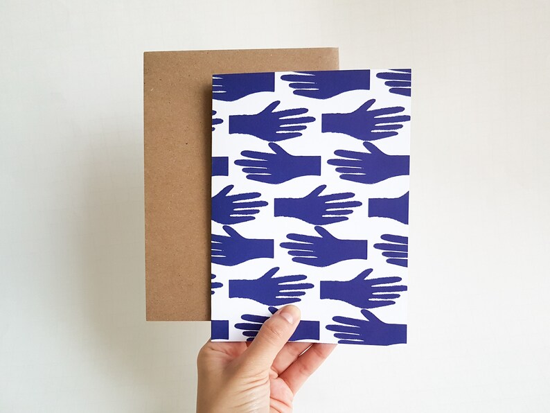 blank cards illustrated greeting cards quirky art print quirky greeting cards 5x7 card River Abstract Greeting Card landscape card