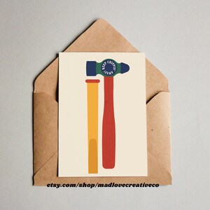 Carte de voeux Keep Chippin' Away - Jolie carte d'encouragement, carte continue, carte A2 vierge pour les amis, carte de motivation amusante, cartes uniques