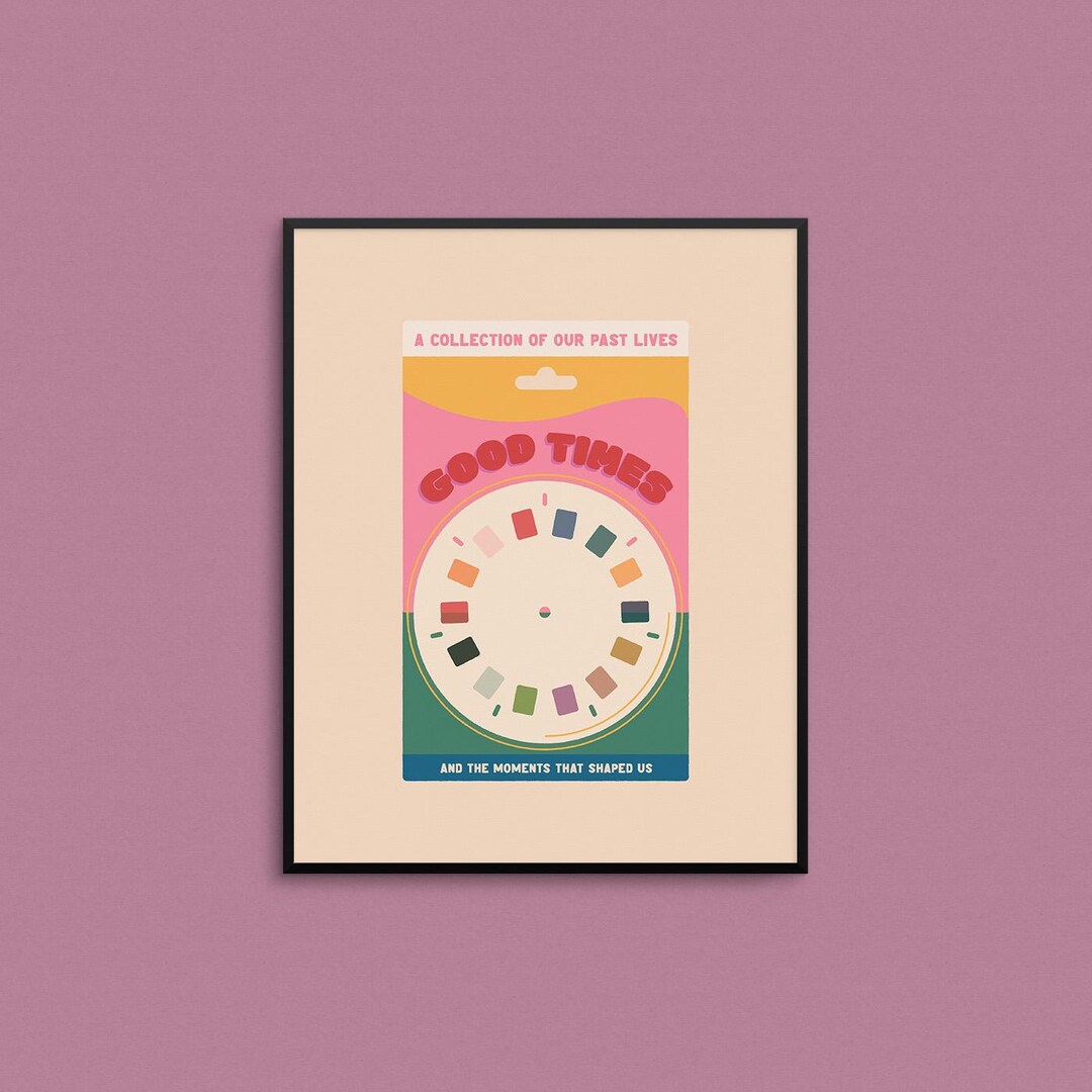 Retro Good Time GOOD TIMES Art Print - Retro Toy Inspired Wall Art, Quirky Viewmaster ...
