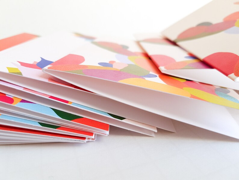 blank cards illustrated greeting cards quirky art print quirky greeting cards 5x7 card River Abstract Greeting Card landscape card