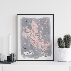 Isle of Skye map - giclee print | Scottish map illustration | Scottish highlands art | Travel map