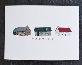 Bothies print, bothy print, scottish art, scottish prints, scottish highlands, adventure prints, outdoors prints, scottish gifts, highland