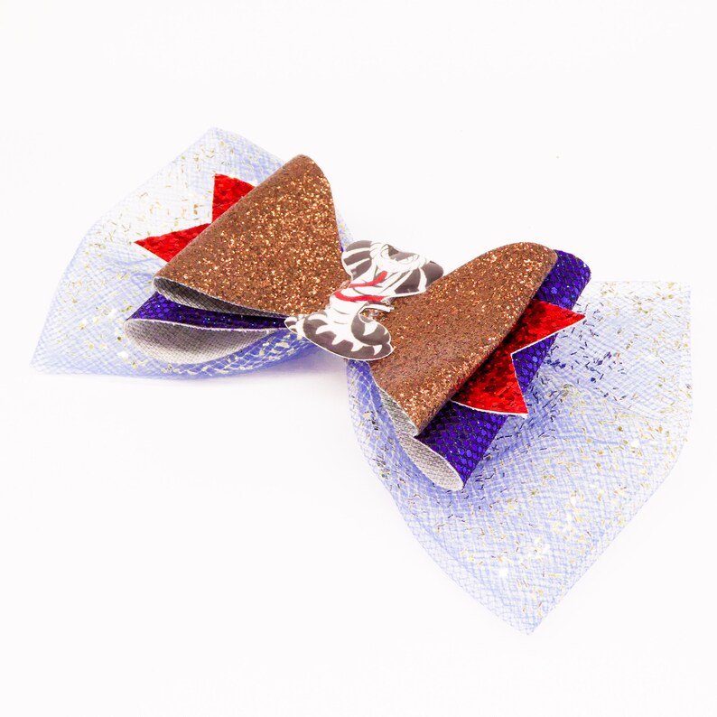 Jay Inspired Descendants 3 Chunky Glitter and Tulle Hair Bow