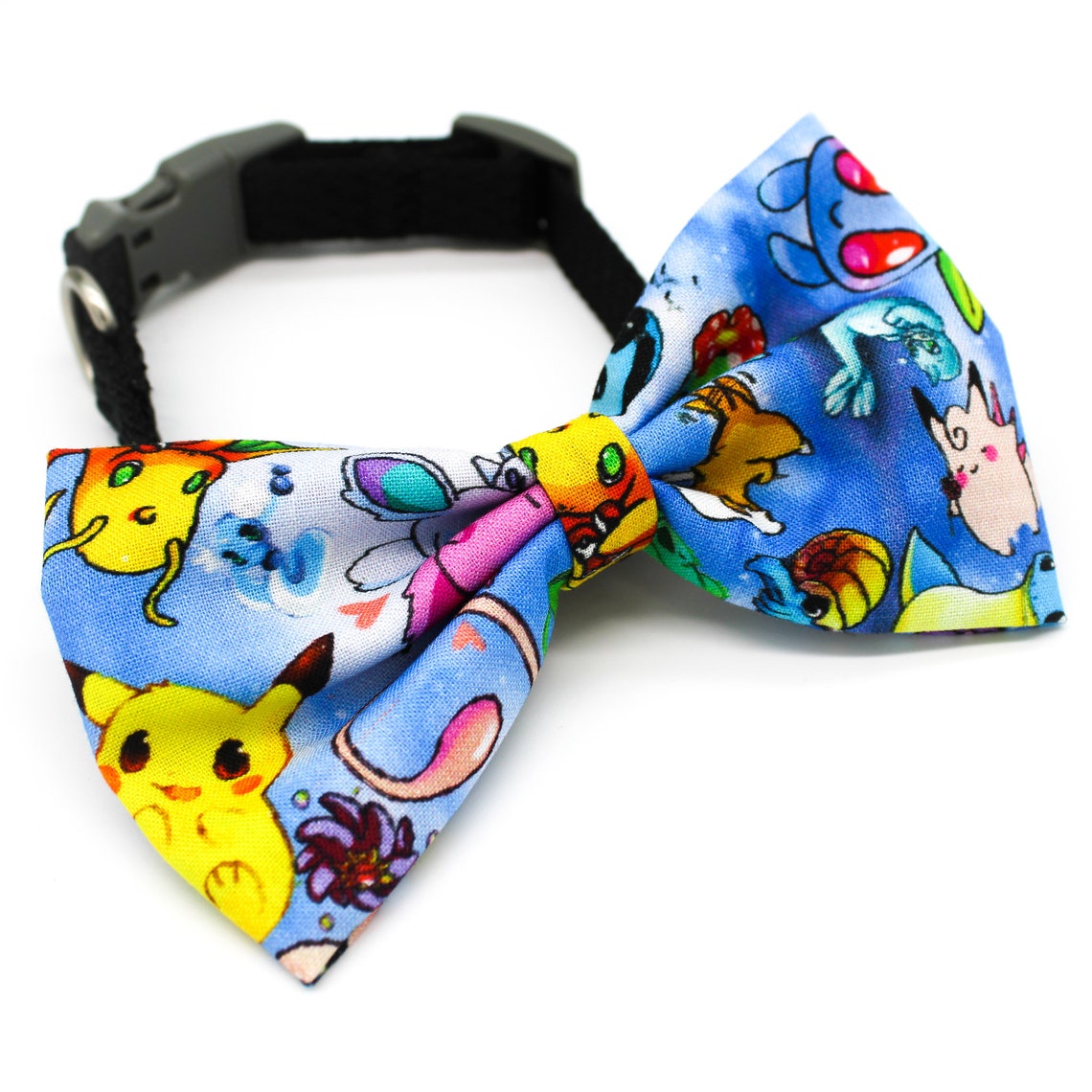 Blue Fabric Dog and Cat Bowtie for Pet Collar Slide on Etsy