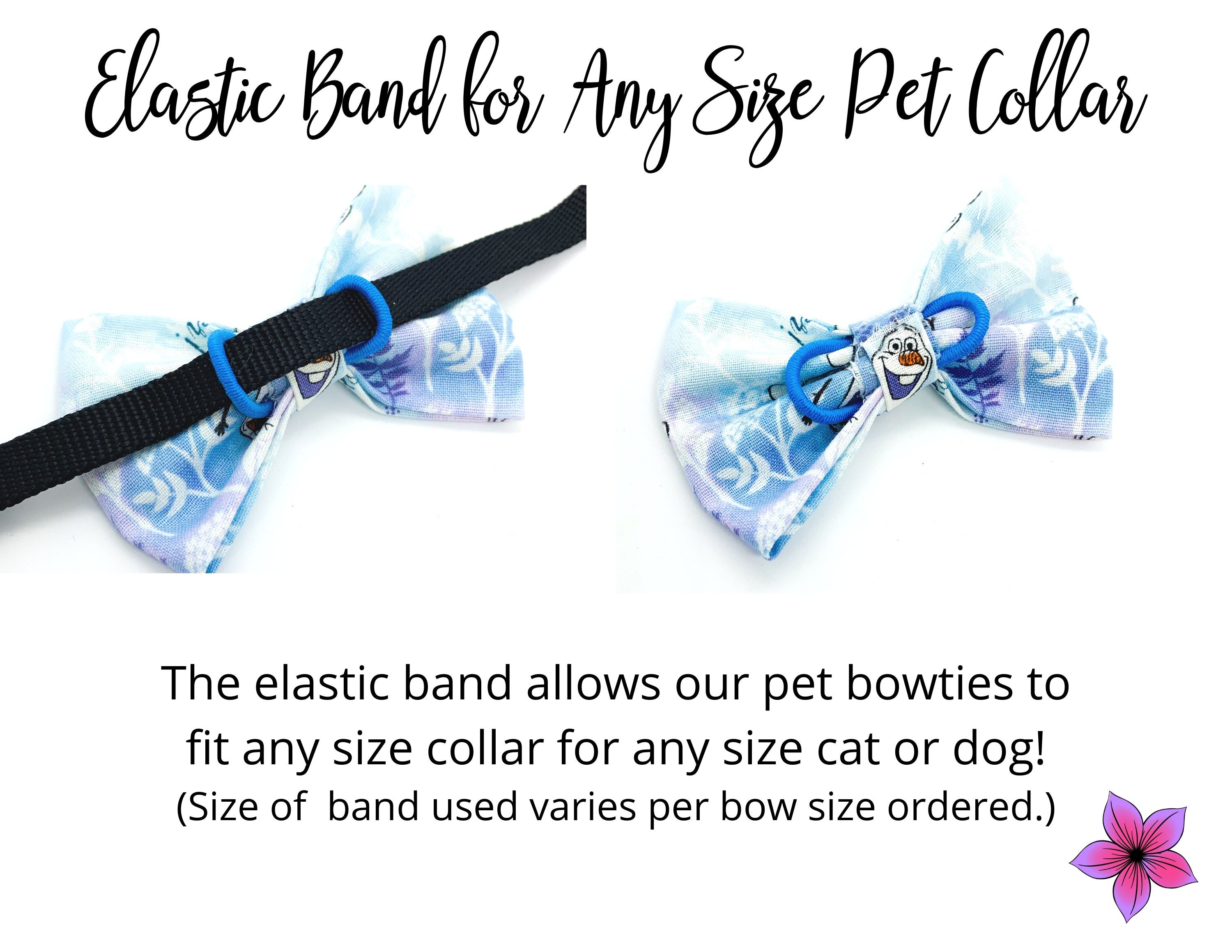 Blue Fabric Dog and Cat Bowtie for Pet Collar Slide on Etsy