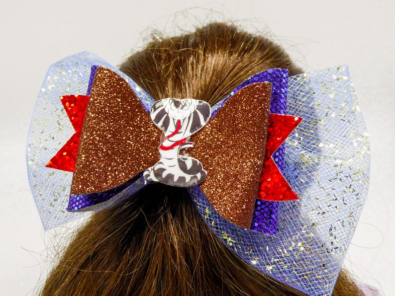 Jay Inspired Descendants 3 Chunky Glitter and Tulle Hair Bow