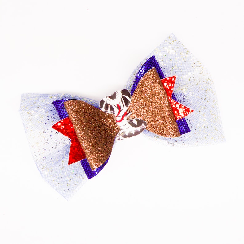 Jay Inspired Descendants 3 Chunky Glitter and Tulle Hair Bow