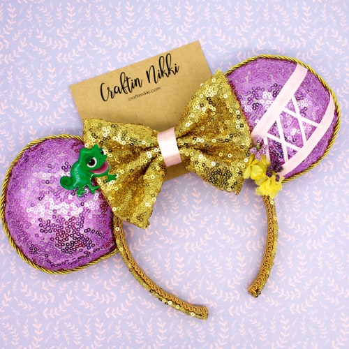 Rapunzel Princess Mouse Ears Purple & Pink Sequin Bow and - Etsy Rapunzel Princess Mouse Ears Purple & Pink Sequin Bow and - Etsy