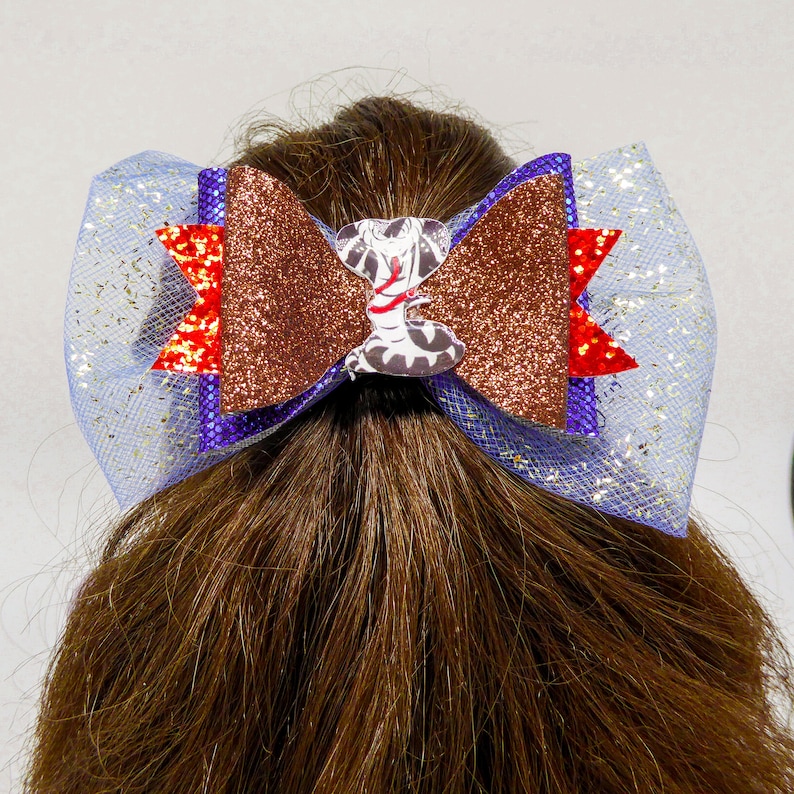 Jay Inspired Descendants 3 Chunky Glitter and Tulle Hair Bow