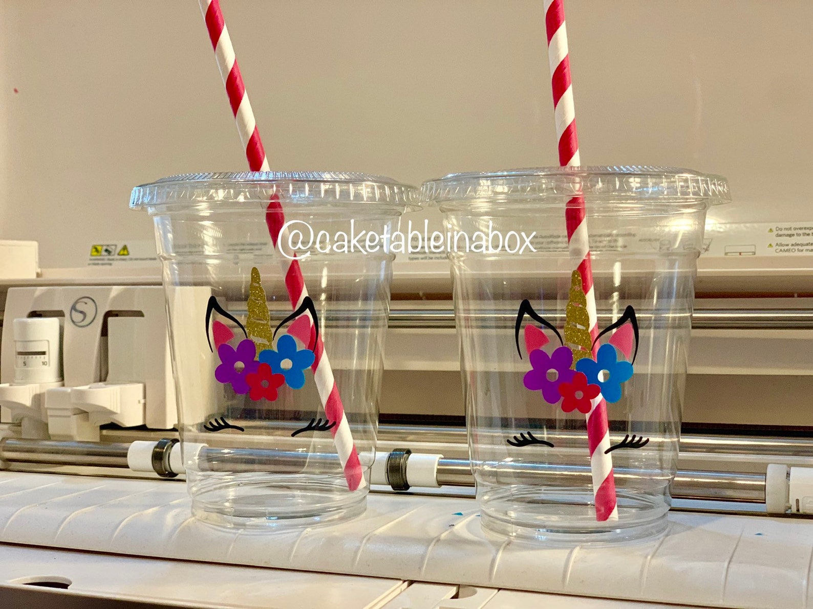 Unicorn Plastic Cups Unicorn Party Cups Unicorn Party Cups Etsy