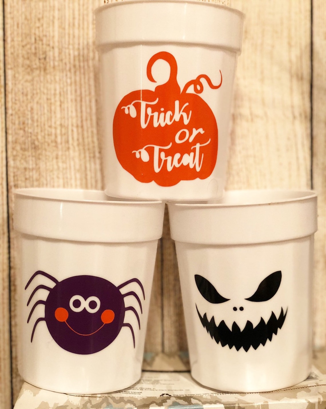 Halloween cups halloween decorations halloween theme Etsy