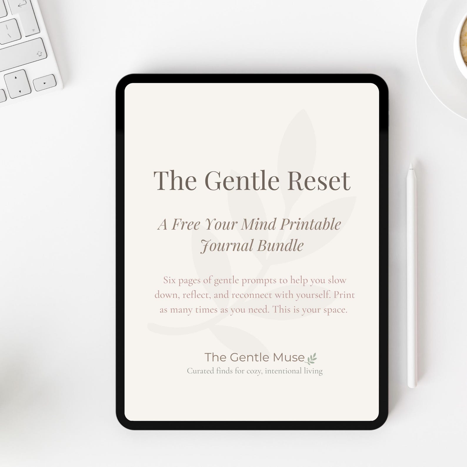 The Gentle Reset Printable Journal Bundle | Daily Reflection Self Care ...