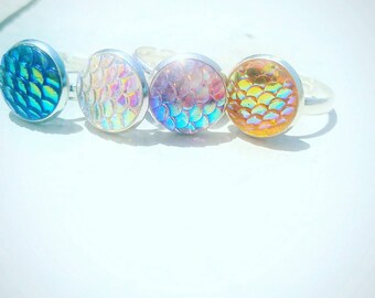 Iridescent mermaid rings