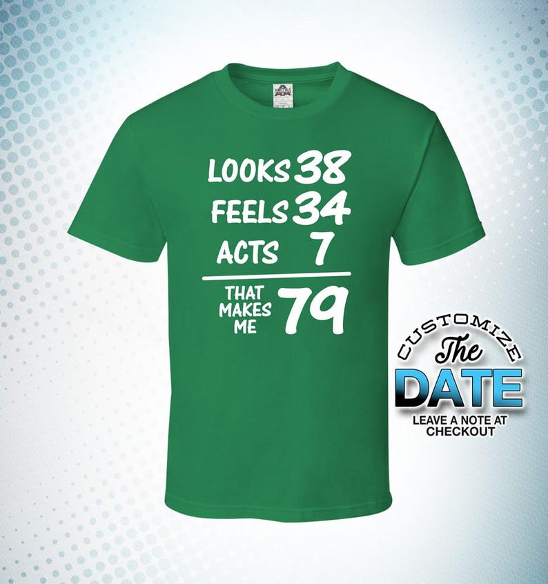 79th birthday gifts for men gift for 79th Birthday Party 79th birthday tshirt Looks Feels Acts That Makes Me 79 79th birthday gift
