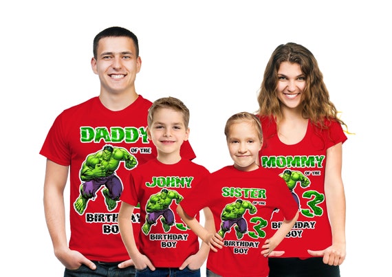 incredible hulk birthday shirt
