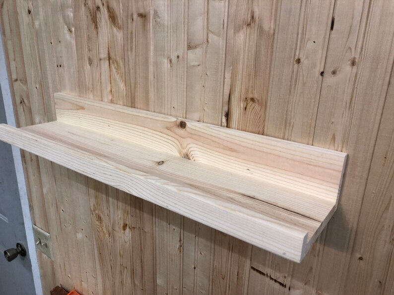 30 Picture Ledge Shelf Unfinished Wooden Wall For Rustic Home Decor Or Floating Nursery Kitchen