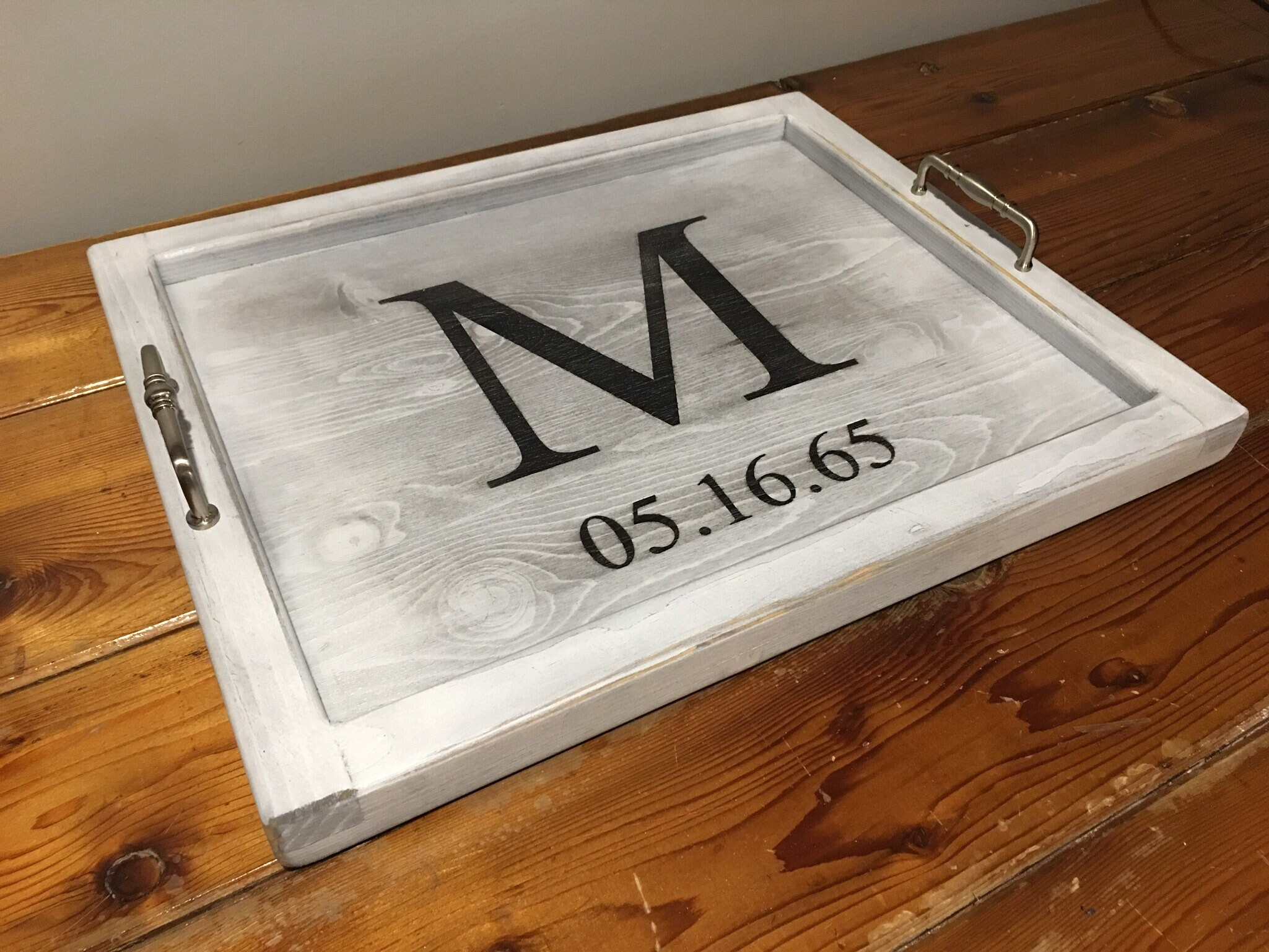 Personalized Wood Tray with Handles tray table tray for Etsy