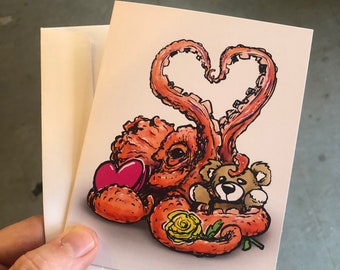 Valentine's Card - Octopus Love