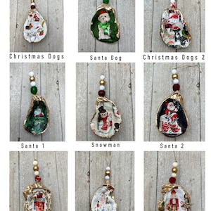 Christmas Decoupage Oyster Ornament image 4