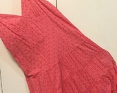 Eyelet Maxi Dress Sundress NWT Pink Coral Spaghetti Strap Empire quot Antilia Femme quot Woman 39 s Size 1X Vintage 1990 39 s