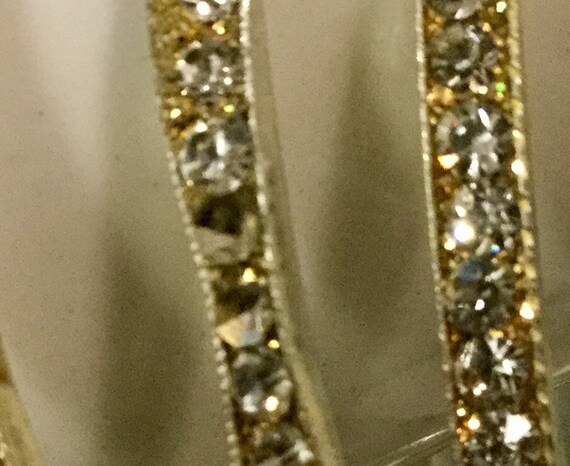 Rhinestone Stacking Bangle Bracelets/Clear Crysta… - image 8