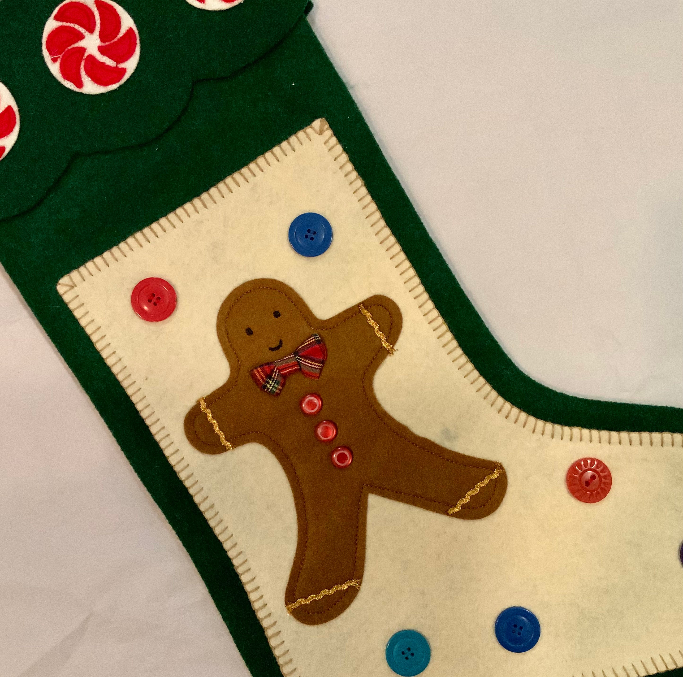 19 Inch Hanging Christmas Stocking Kits Felt Applique Classic