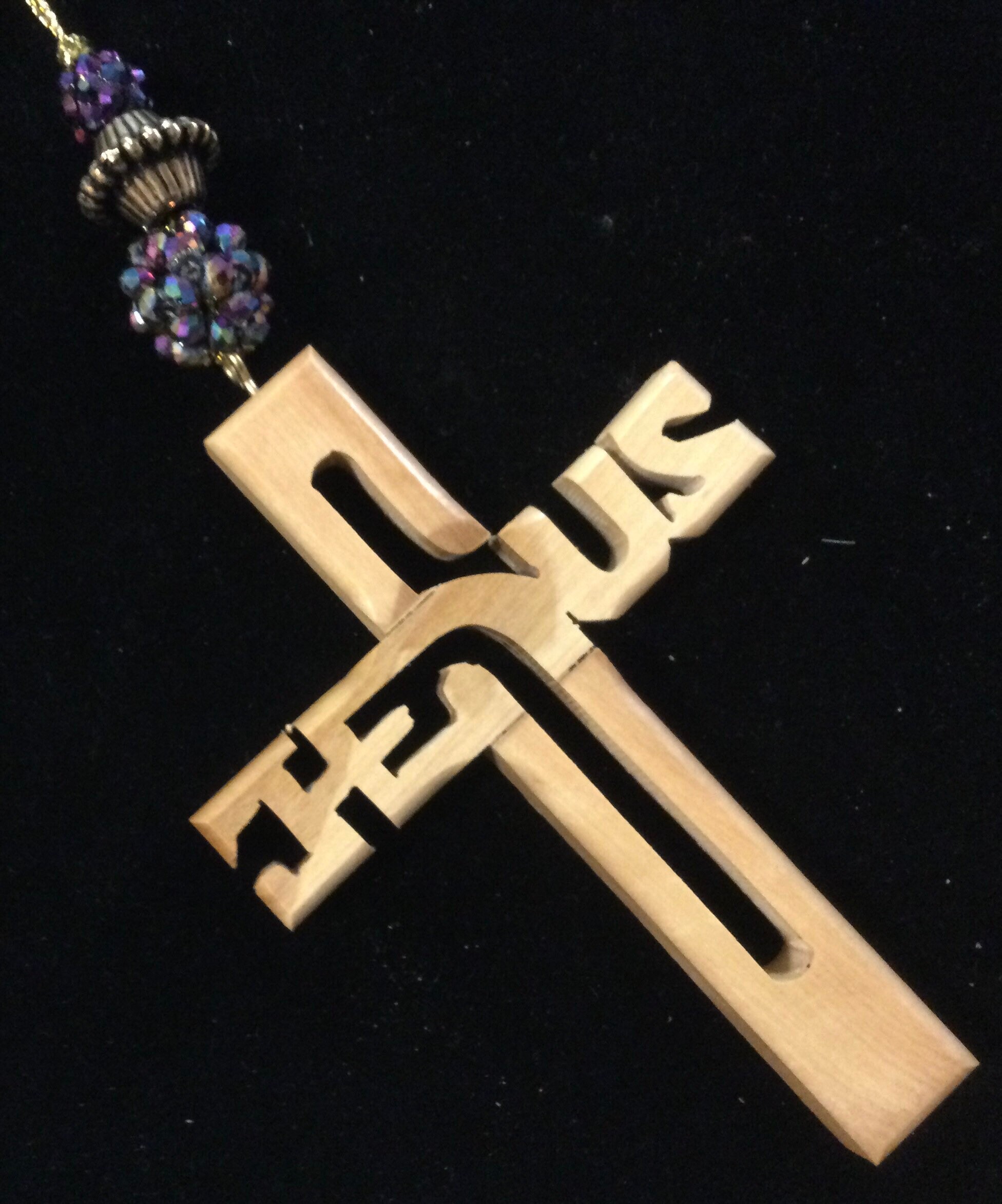 Cross Christmas Ornament Beaded Religious Catholic JESUS Etsy