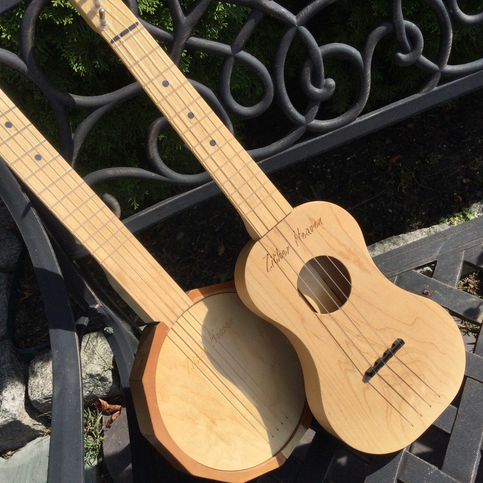 Banjo & Ukulele Toy Music Instrument Zither Heaven Wood 5 Etsy