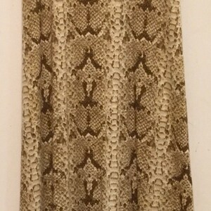 1970s Snakeskin Print Maxi Skirt/Python Snake Reptile Animal/A-Line/Brown-Jersey fabric/Zipper/Womans Size Small waist 26 Vintage image 2