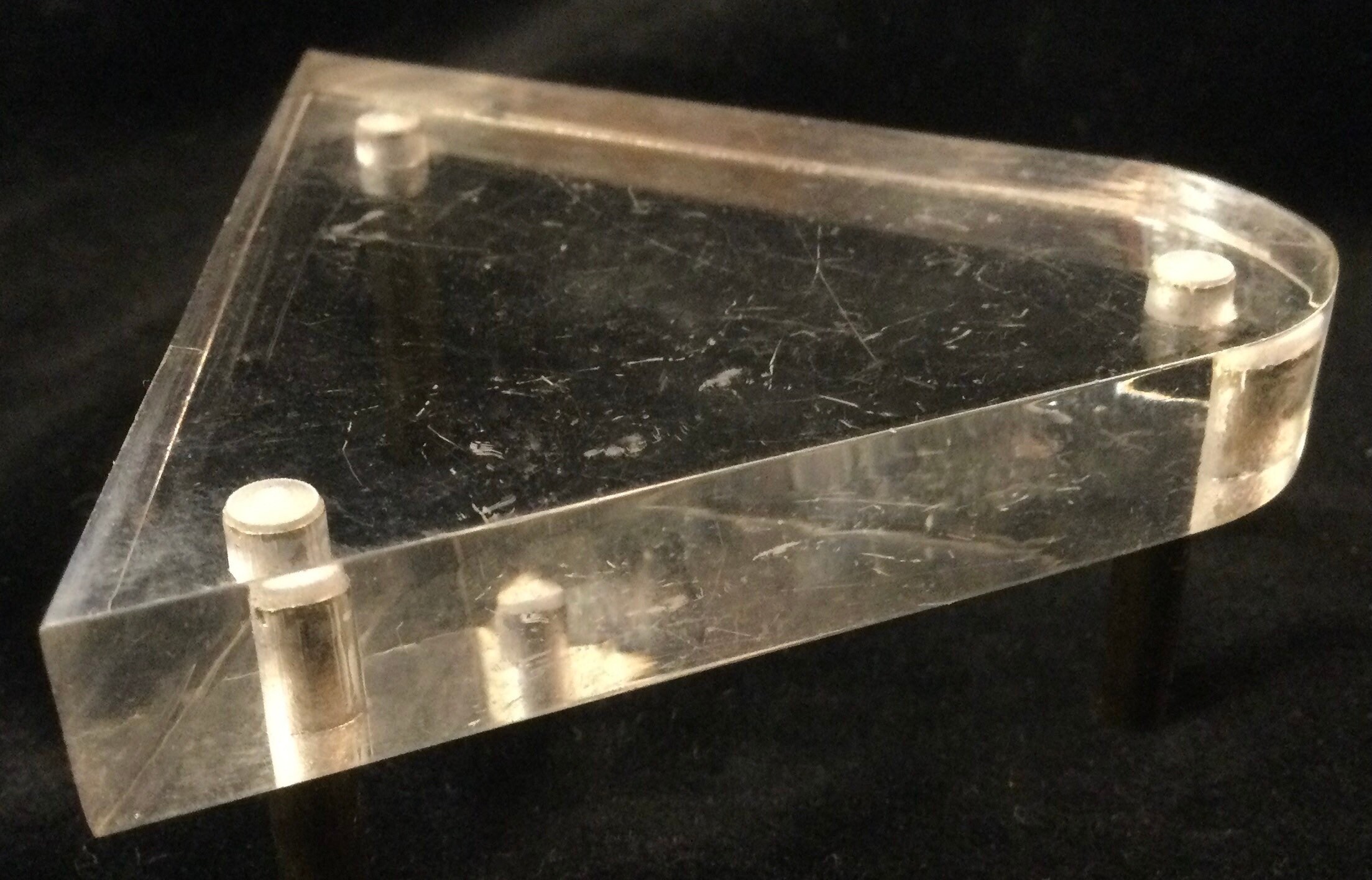 1990s Lucite Display Stands 6pc Acrylic/plastic Stand Brass Etsy