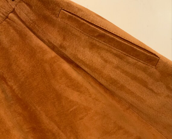 SALE—Chamois Suede Leather Skirt/Midi-Maxi/Camel-… - image 6