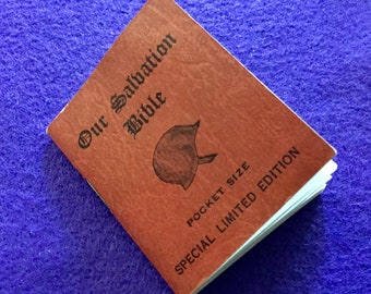 Bible/Our Salvation Bible/Pocket Bible/John Ray Hinkle/King James Version/Limited Edition/Dayton VA/Soft Cover/Small-Miniature/Vintage 1954