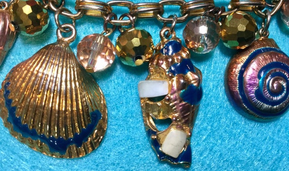 Shell Multi Charm Bracelet/Nautical/Seashells/Dan… - image 5
