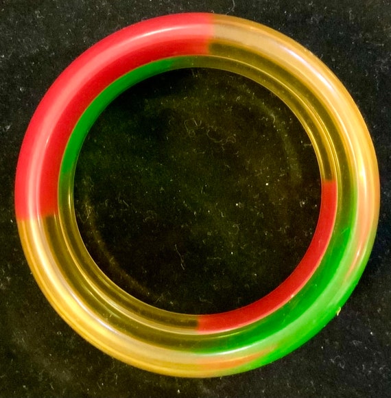 Plastic Bangle Bracelet/Matched Set/Neon Fluoresc… - image 10