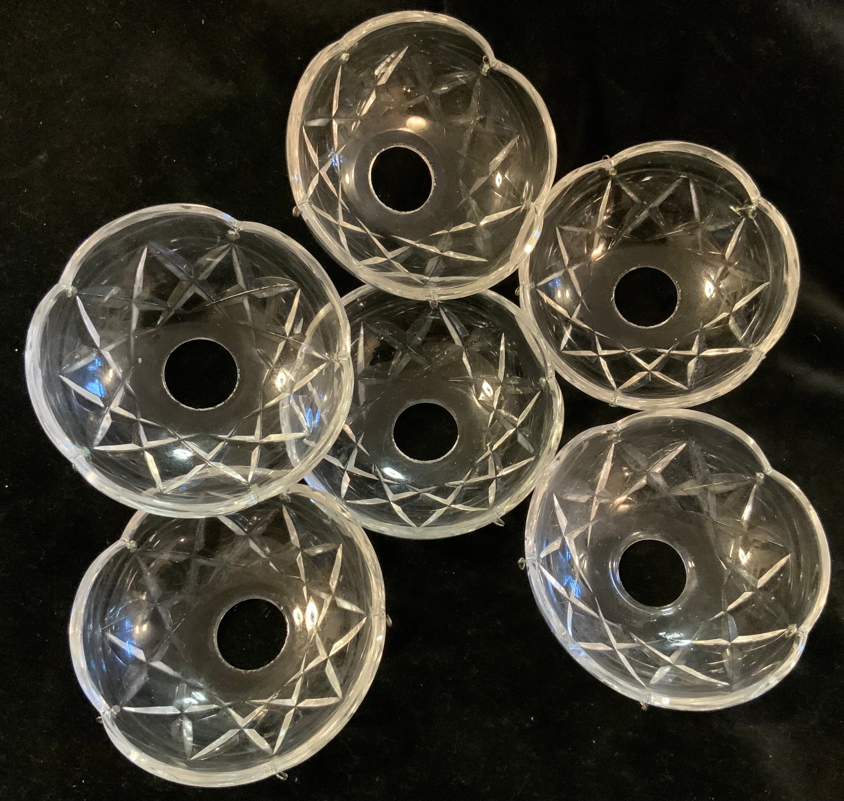 Vtg Chandelier Lighting Parts & Pieces Star Cutglass Crystal Etsy