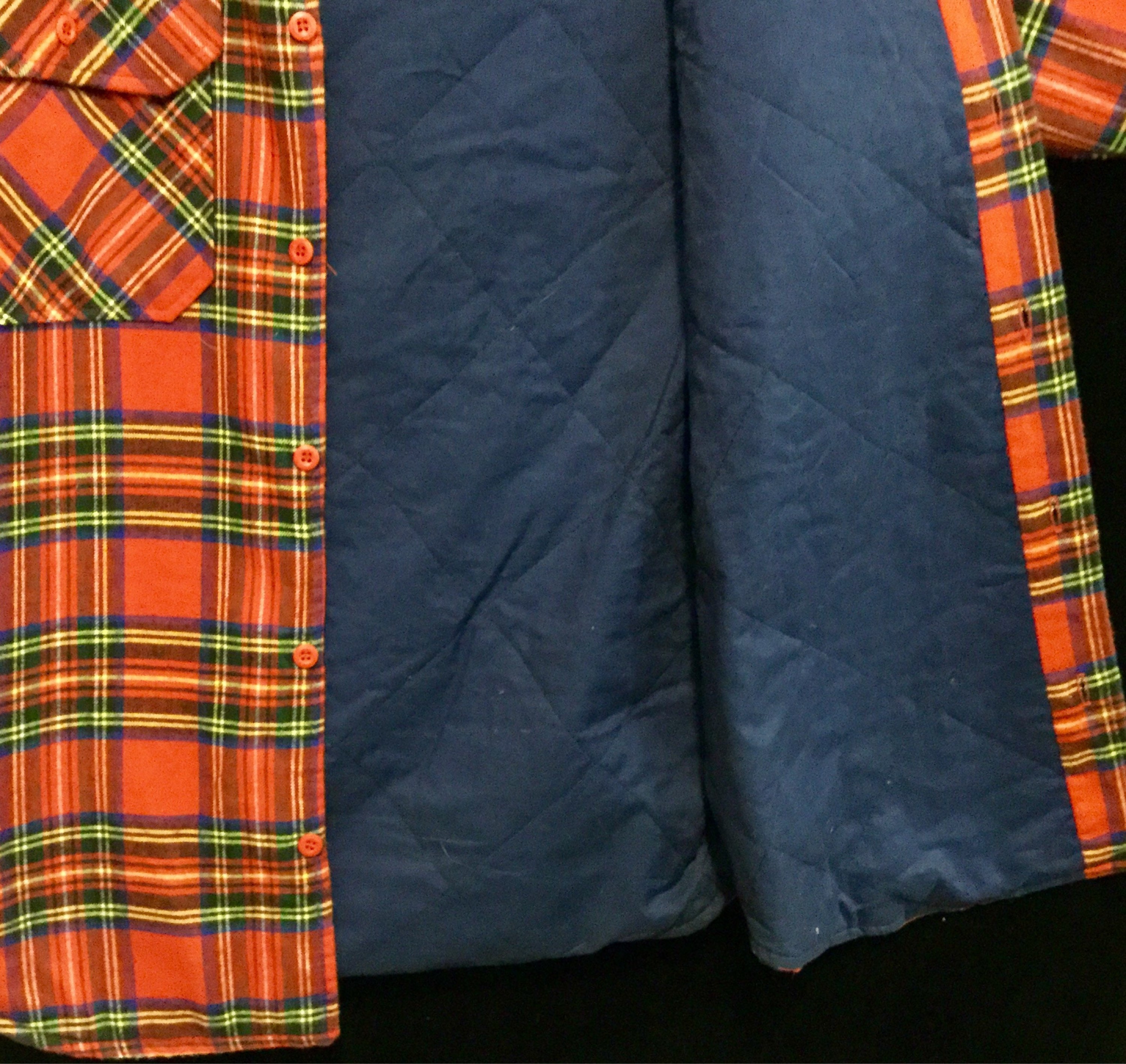LL Bean Red Plaid Shirt/jacket Royal 