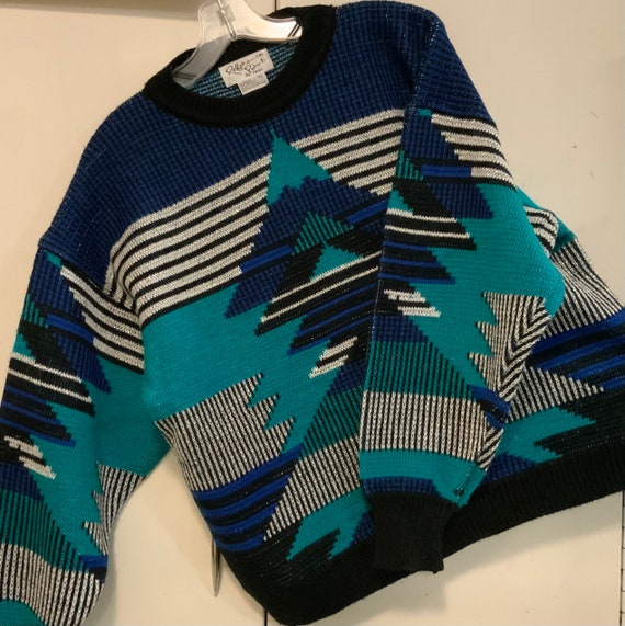 Metallic Knit Sweater/Pullover/“Reference Point b… - image 4