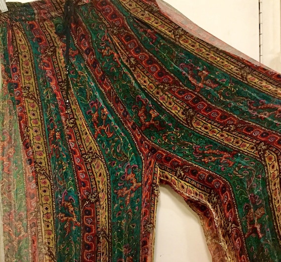 1970 Paisley Harem Pants-Palazzo-Maxi Skirt/Sheer… - image 1