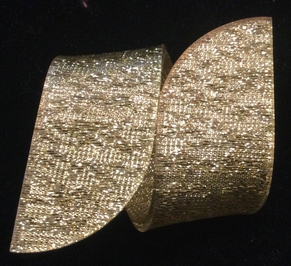 Gold Glitter Napkin Rings Lucite/Plastic/Acrylic Twisted Art Etsy