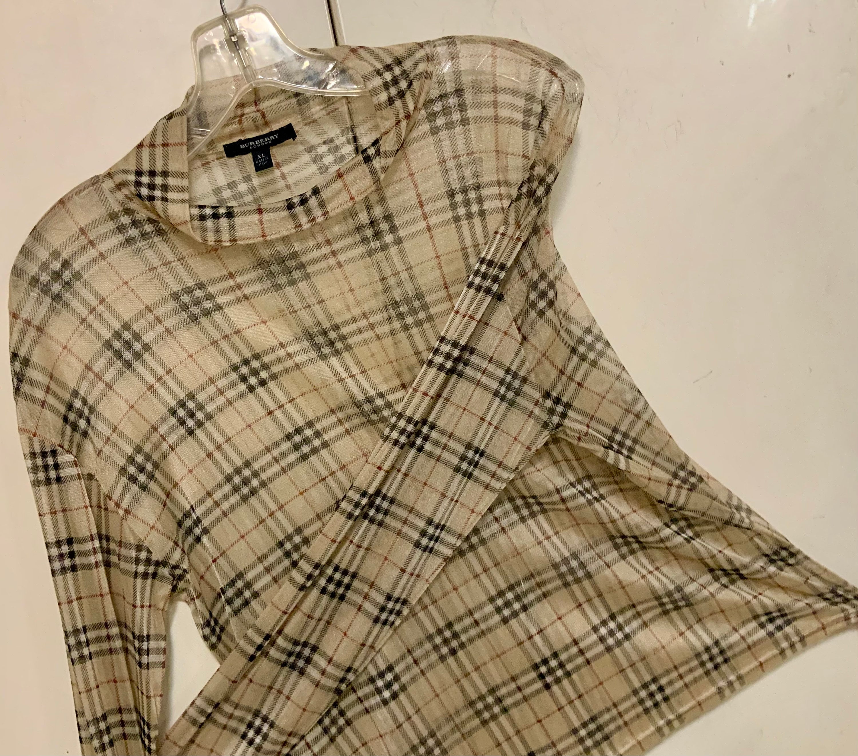 トップス Burberry London medium Burberry London Blouse-mock Turtleneck-pullover Top/nova