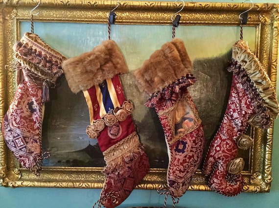 tapestry christmas stockings