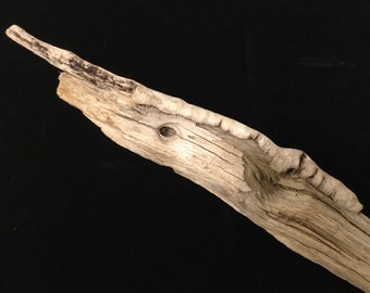 Natural Driftwood Fish Sculpture/Wood Swordfish/Nature Ocean Salvage Specimen/Nautical Beach House Wall Art/Large 32”/Vintage