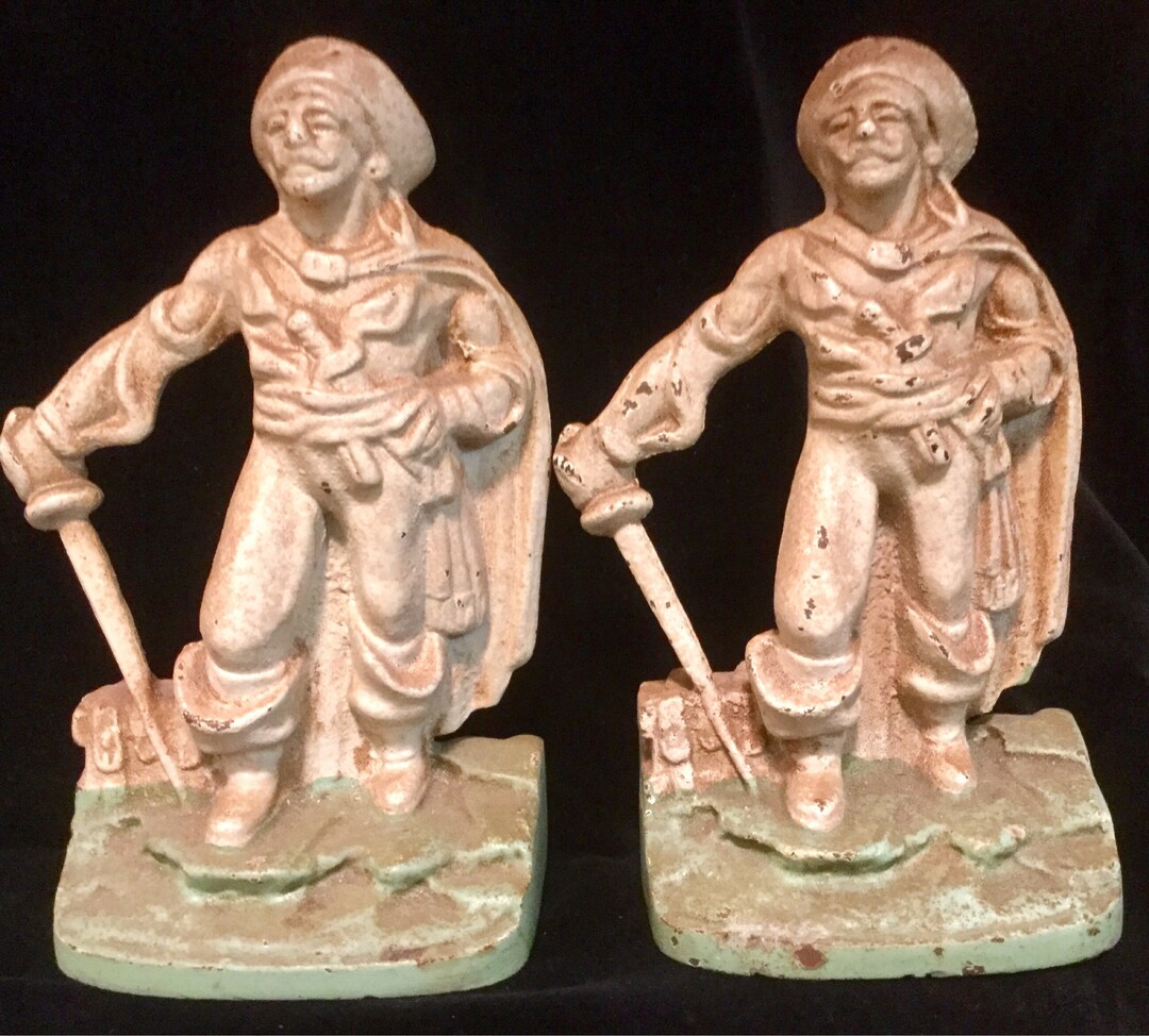 1928 Cast Iron Bookenddoorstopbook Holder/nautical Pirate Buccaneer
