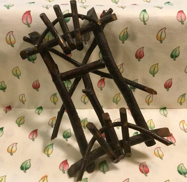 Adirondack Twig Picture Frame Photo Table Top Primitive Image 0