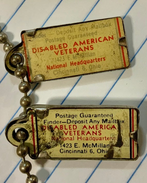 1940s DAV License Plate Set/disabled American Veterans/souvenir