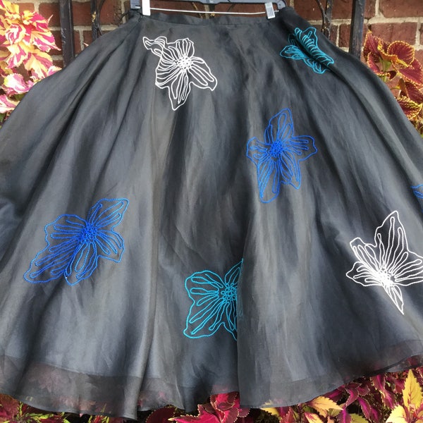 Custom Inked Chiffon Long Circle Skirt main image 1
