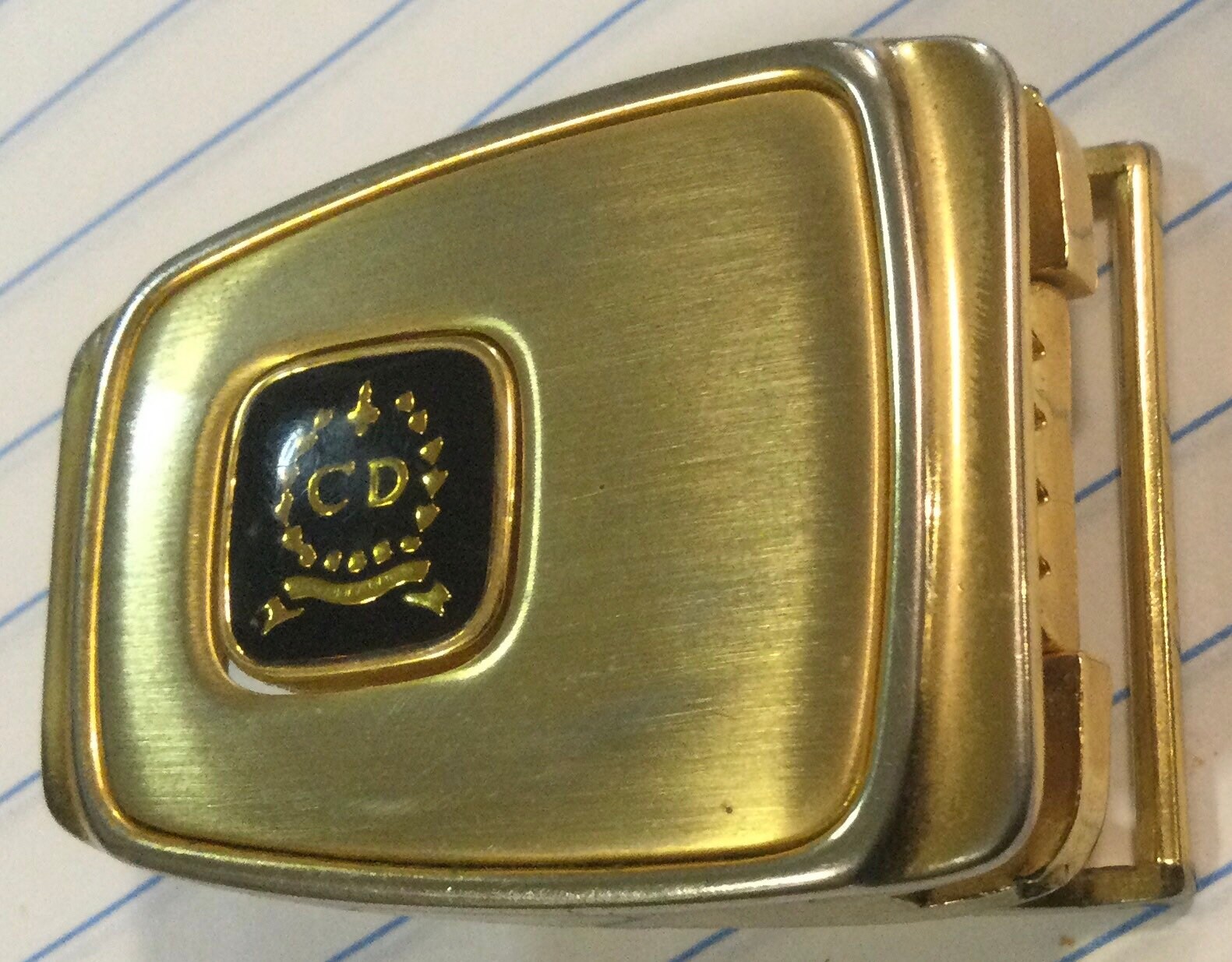 Christian Dior Belt Buckle/cd Designer Logo/gold-tone/mens  display picture 1